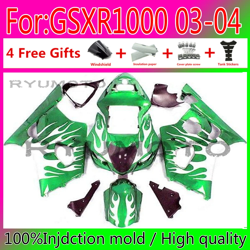 

New ABS Motorcycle Injection Mold Fairing Kits Fit For Suzuki K3 K4 GSXR1000 03 04 GSXR 1000 2003 2004 Fairings