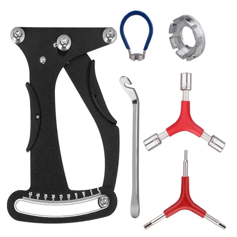 

MTB Bike Spokes Tension Meter Super Light Tension Measurement Tool Fits Round Flat Spokes Repair Tool Bicycle Tool