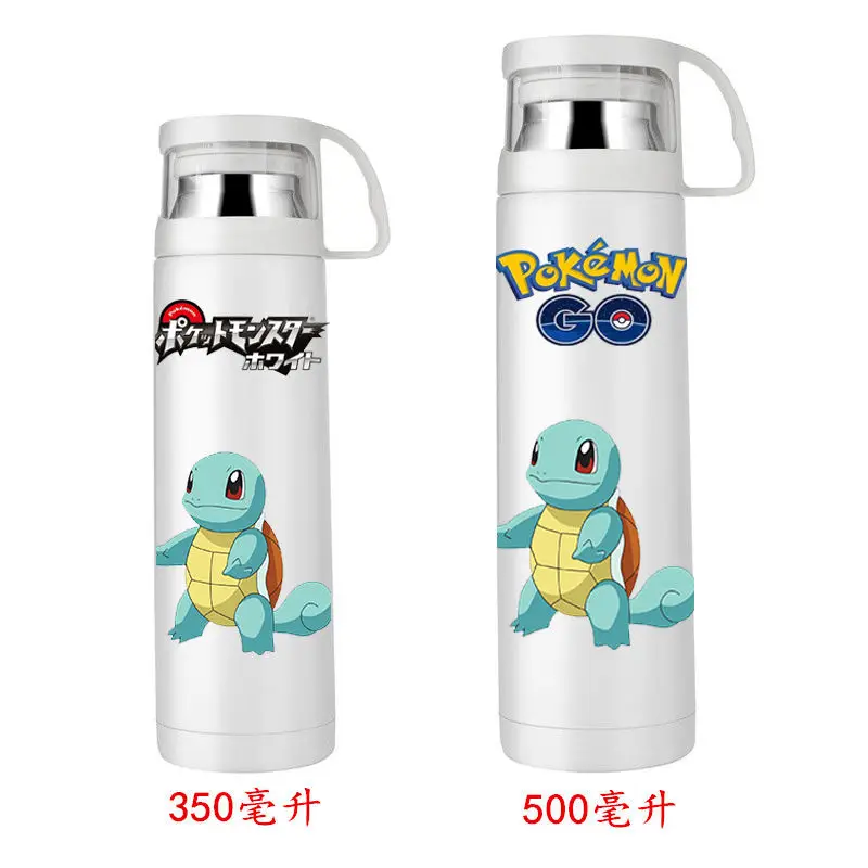 Pаспродажа Новый термос Pokemon Pikachu, чашка для воды, Студенческая кофейная чашка для мальчиков и девочек, милая бутылка для воды из нержавеющей стали 304