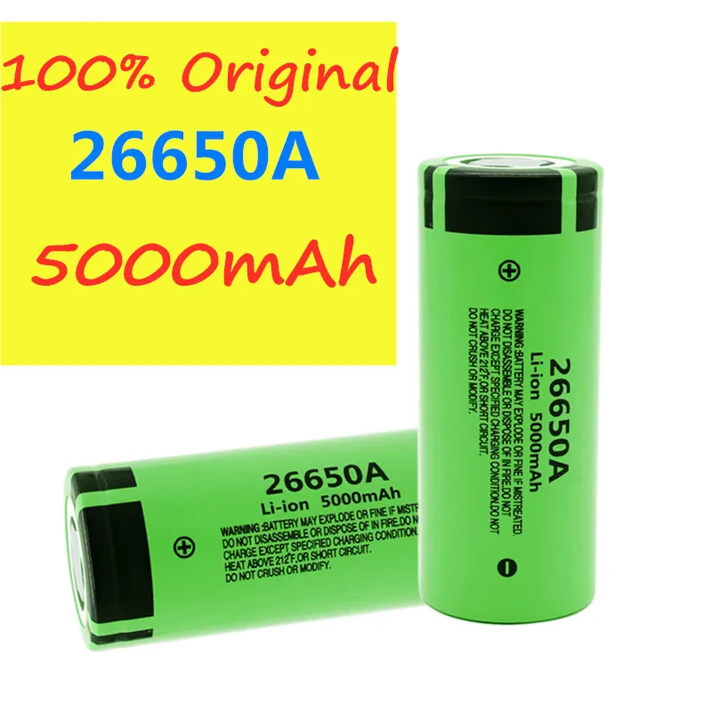 

3.7V 26650 Battery 5000mAh Li-ion Rechargeable Battery For 26650A LED Flashlight Torch Li-ion Battery accumulator battery