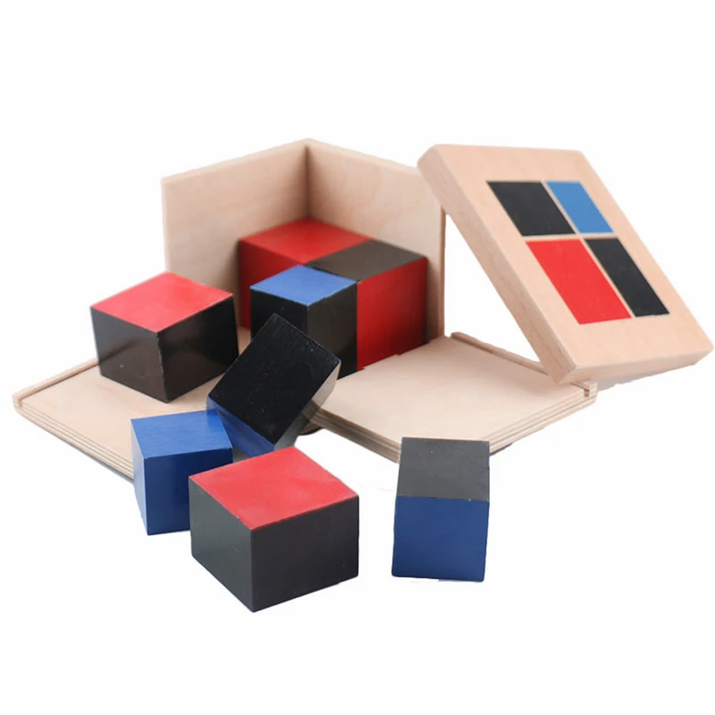 

Деревянные игрушки Монтессори, математические игрушки, Binomial Cube, игрушки для детей от 2 до 4 лет, обучающие игрушки для детей D44Y
