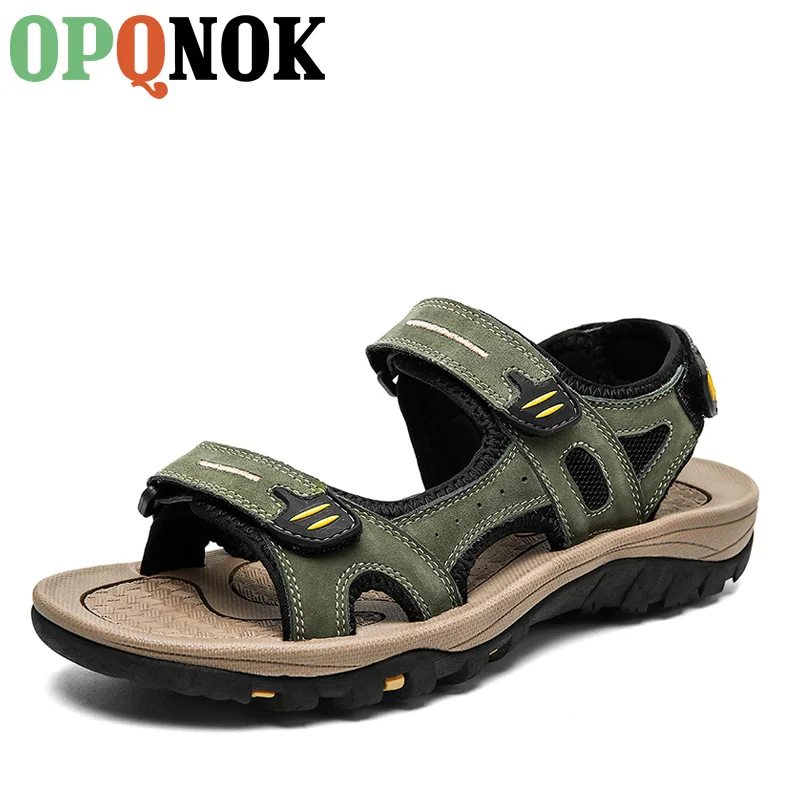 

Босоножки OPQNOK мужские Нескользящие, мягкая удобная Уличная обувь, модные повседневные, большой размер 38 ~ 48, летние