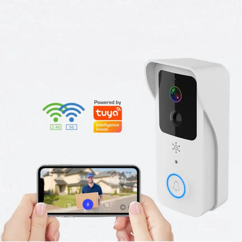 

Us Eu Uk Wifi Door Bell Wireless Two-Way Video Intercom Smart Video Doorbel Tuya Ip Camera PIR Motion Detection