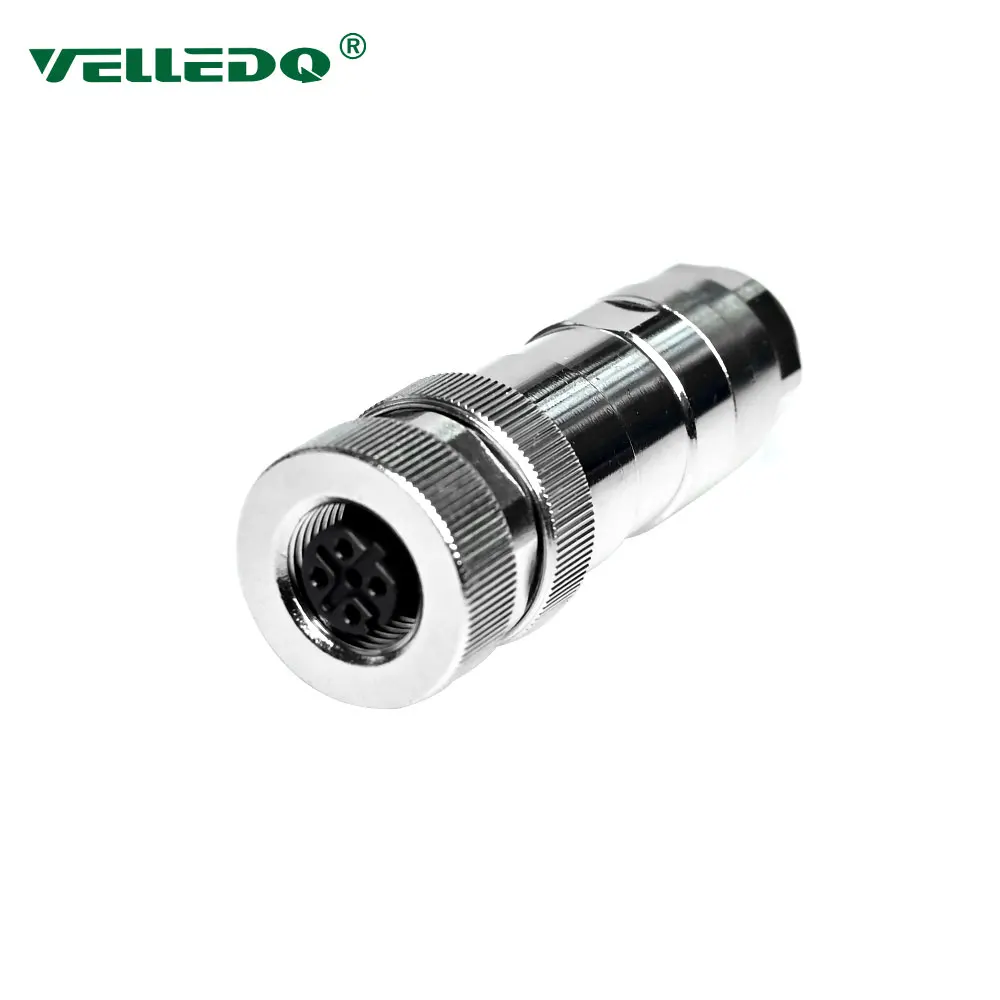 

M12 Connector, Female, 4 Holes, D-CODING, Shielding, Straight, IP65, PG7, CE, ROHS