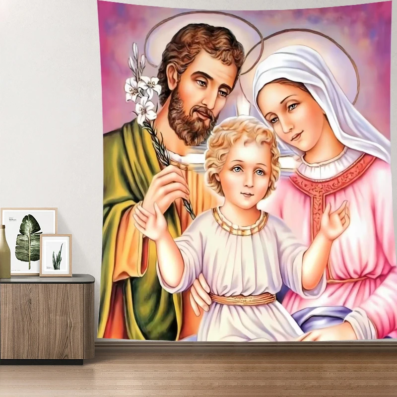 

Jesus Pray Tapestry Easter Christmas Present Christ Wall Decor Christian Believers God Family Wall Hanging Home Decoration