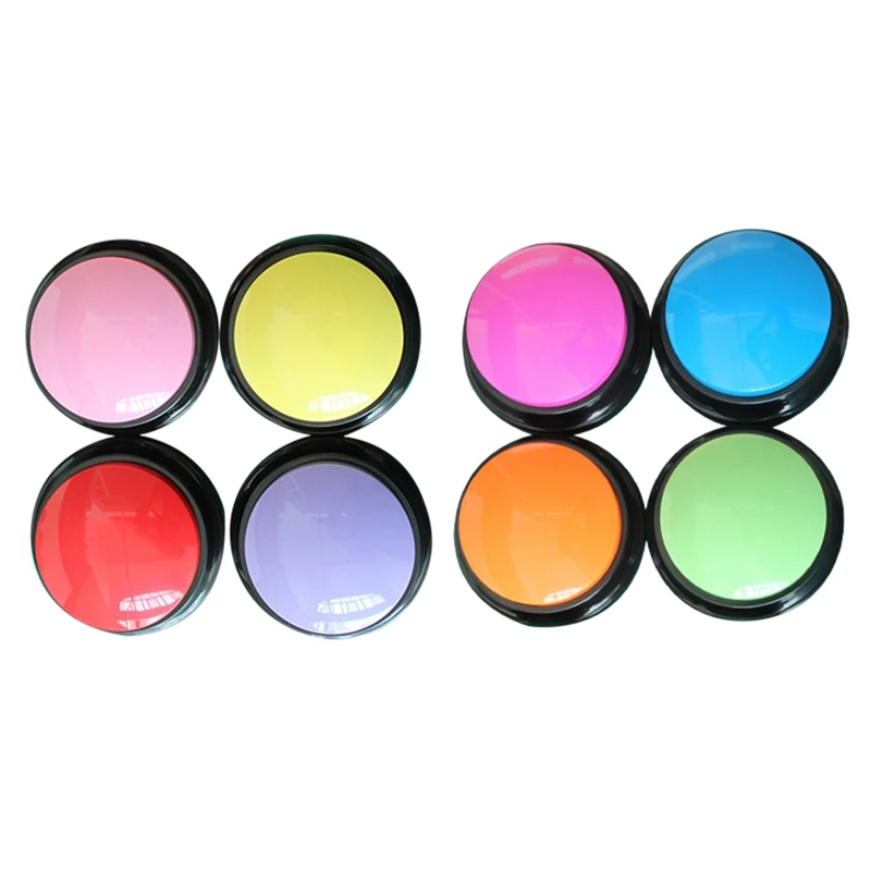 

8PCS Recording Sounder Squeeze Box Buzzer Sounding Box Recordable Voice Sound Button Party Supplies Communication Button Toy