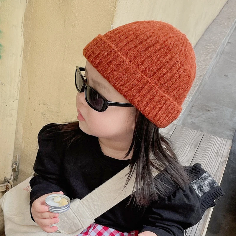 

Winter Children Toddler Beanies Bonnet Soft Baby Hat For Kids Warm Knitted Baby Accessories Girl Boy Beanie Cap Candy Color