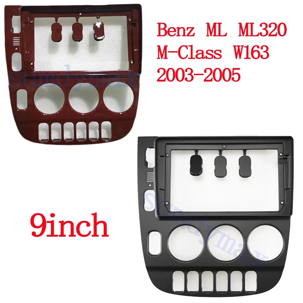 9-дюймовая рамка для автомобильного радиоприемника 2 Din Benz ML320 M-Class W163 2003 2004 2005