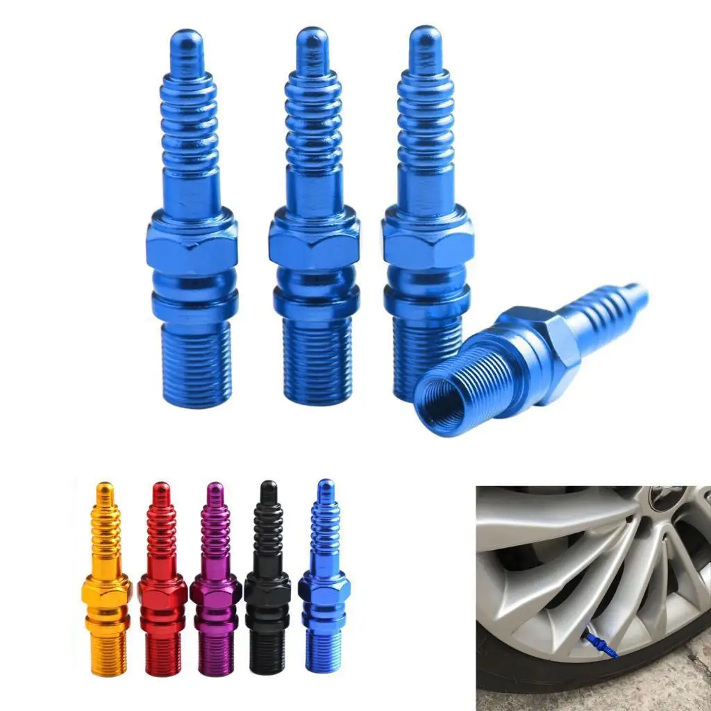 

Pack of 4 Car Truck Motorcycle Wheel Tire Stem Valve Caps Dust Cover 59mm Blue