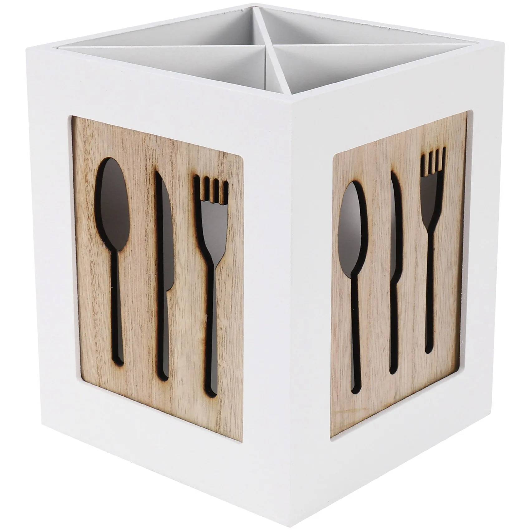 

Wooden Utensils Holder Cutlery Kitchen Flatware Cutlery Storage Flatware Spoons Forks Knifes Chopsticks Organizer