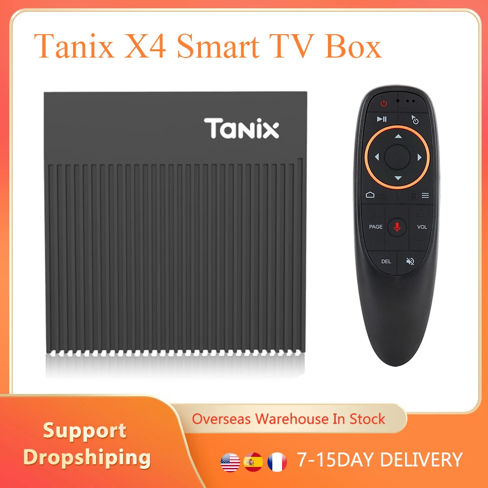 

Tanix X4 Android 11 Smart TV Box Amlogic S905X4 Display 4K HDR 4G 64G 2.4 5G WIFI Media Player Set Top Box with US EU Adapter