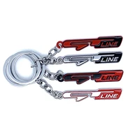 3d metal car keychain gt line logo key ring holder for kia renault peugeot 308 car keychain styling