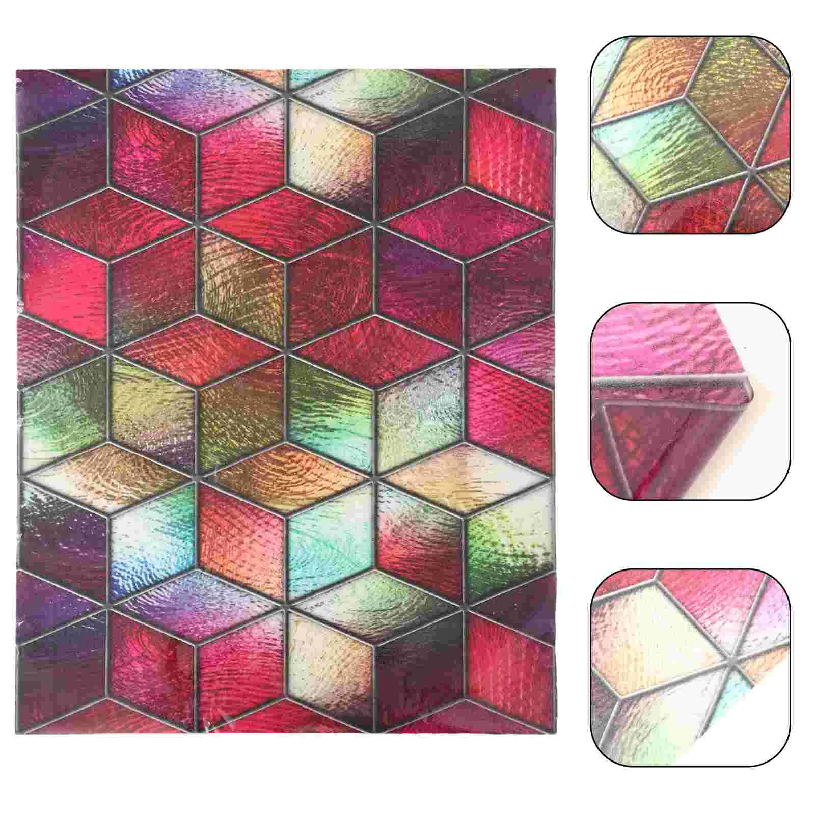 

Stained Window Film Household Glass Static Cling Decorative Colorful Stained Glass Window Privacy Film