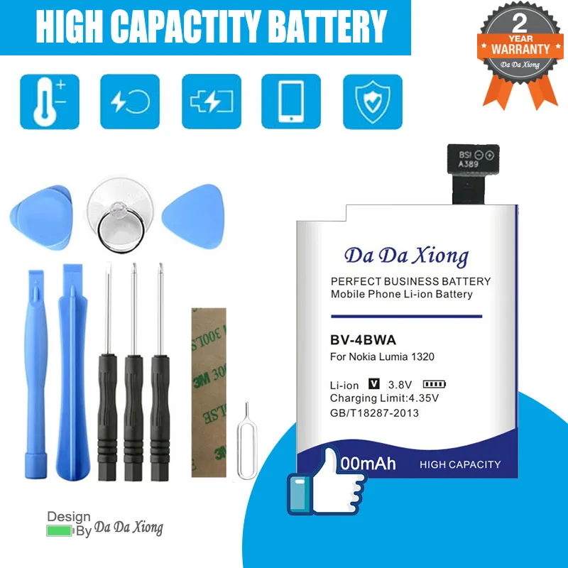 

4300mAh BV-4BWA BV4BWA BV 4BWA Li-ion Phone Battery For Nokia Lumia 1320 Mobile Replacement