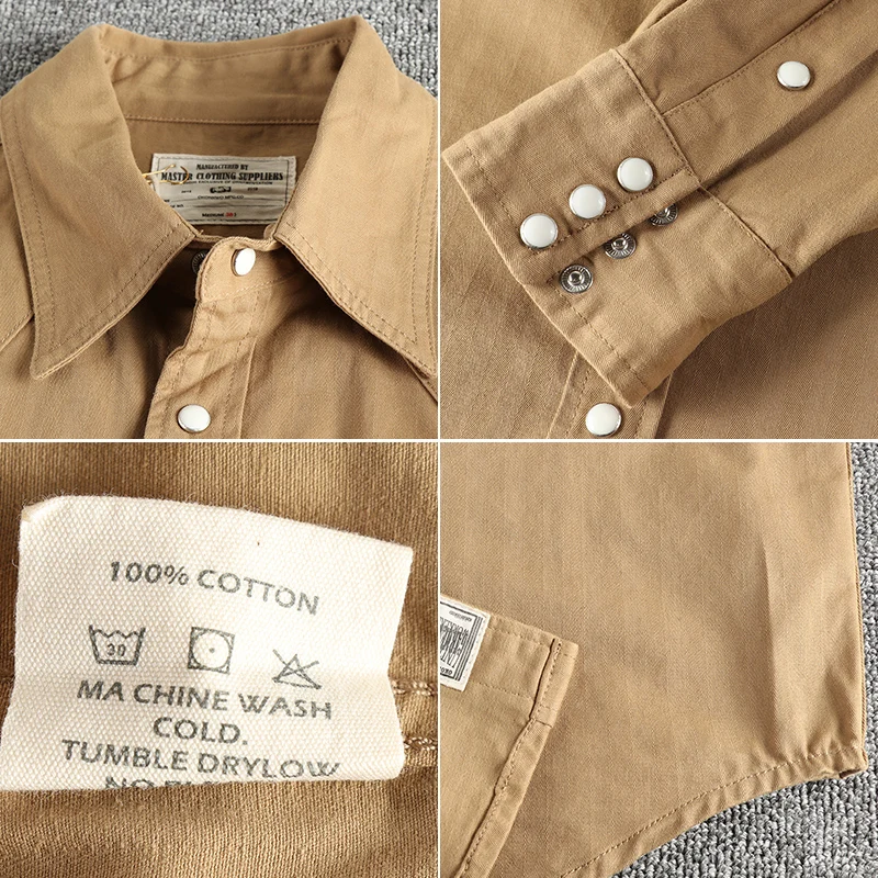 Винтажная хлопковая мужская рубашка