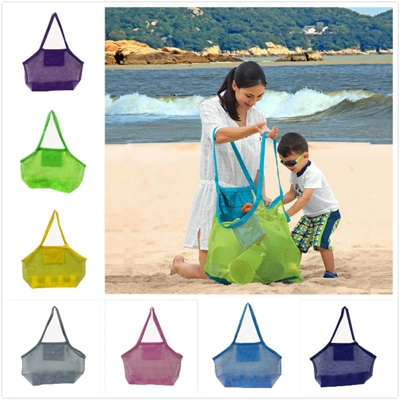 

Пляжная Сетчатая Сумка для детей, складная переносная Сумочка для хранения детских пляжных игрушек, одежды, игрушек