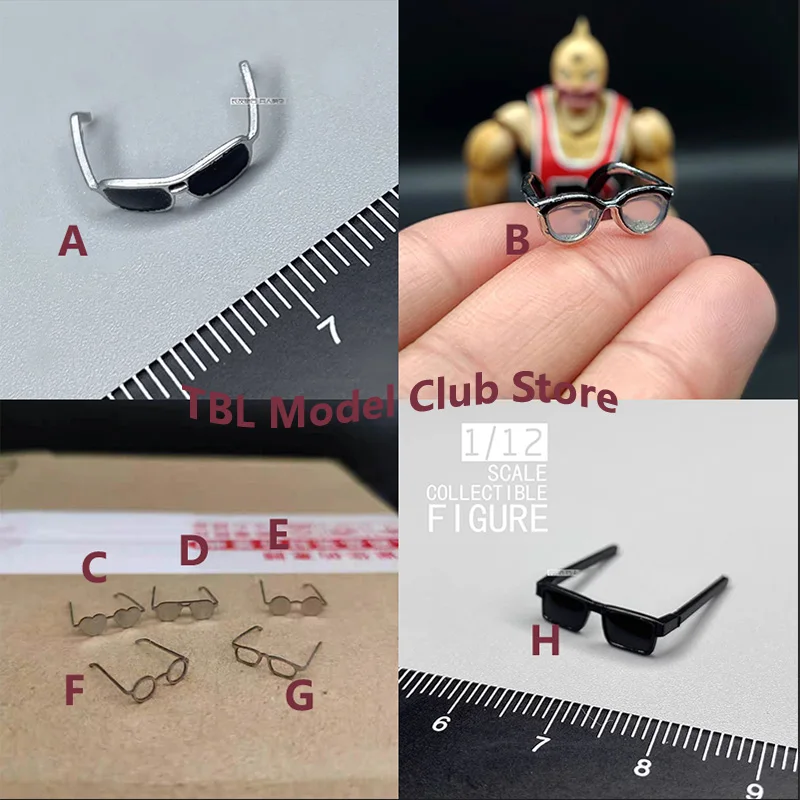 

Multi Styles In Stock 1/12Male Solider Sunglasses Accessories Man Female Head Sculpt Glasses Ornament For 6" Action Figure Model