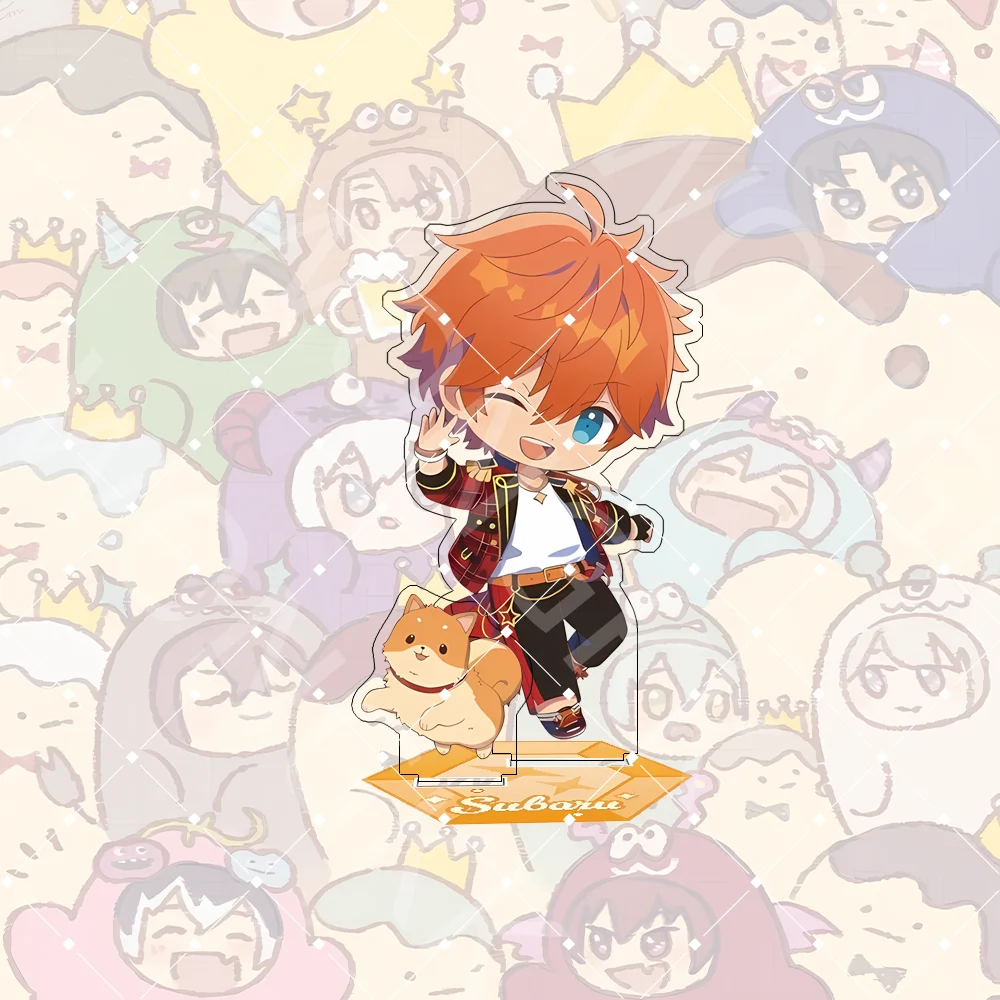 Фото Акриловая подставка-брелок Game Ensemble Stars 10 см: Ватару Хибик, Эйчи Тенсюин, Хокуто Хидака. Декор для стола для фанатов аниме. №2
