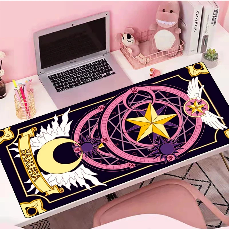 

Большой игровой коврик для мыши Kawaii Magic Circle, аксессуары для ПК, Аниме Коврик для мыши, Настольная защита, геймерские расширенные коврики для ...