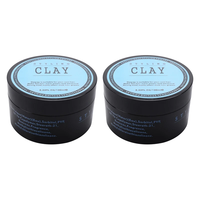 

EAS-2X Fashion Matte Finished Hair Styling Clay Daily Use Mens Hair Clay High Strong Hold Low Shine Hair Styling Wax 100Ml