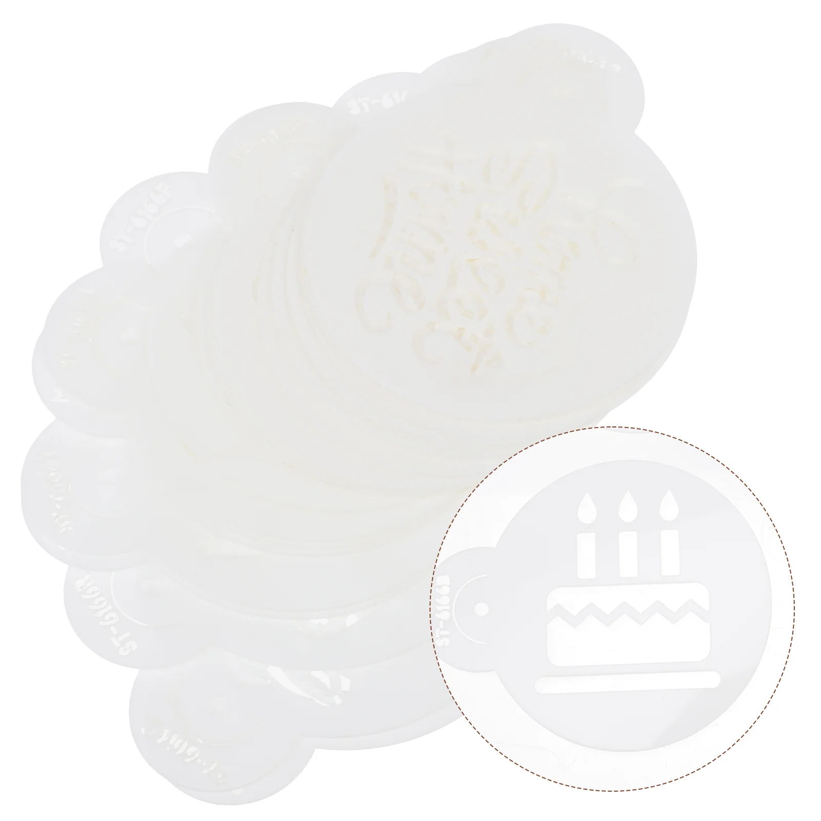 

20PCS Coffee Stencils Birthday Blessing DIY Cappuccino Latte Foams Template