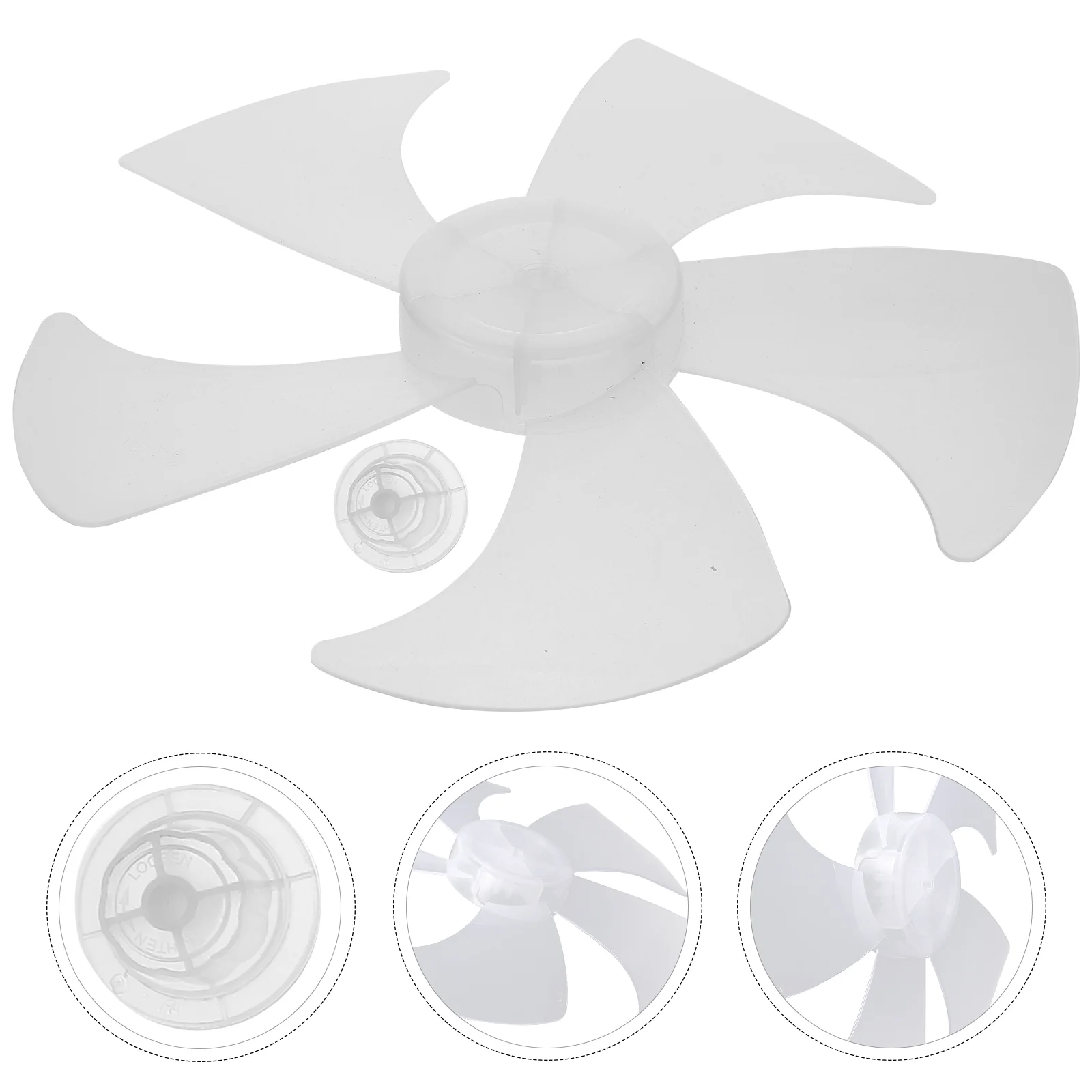 

Plastic Fan Blades 5-Leaf Plastic Round Bore Fan Blades Replacement Blades Stand