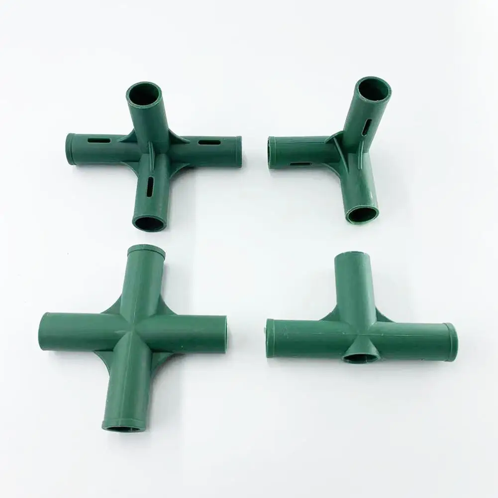 

12pcs 11mm Inner Diameter Gardening Plant Stakes Plastic Connection Greenhouse Corner Edging Plant Accessories Frame Connec D1S1