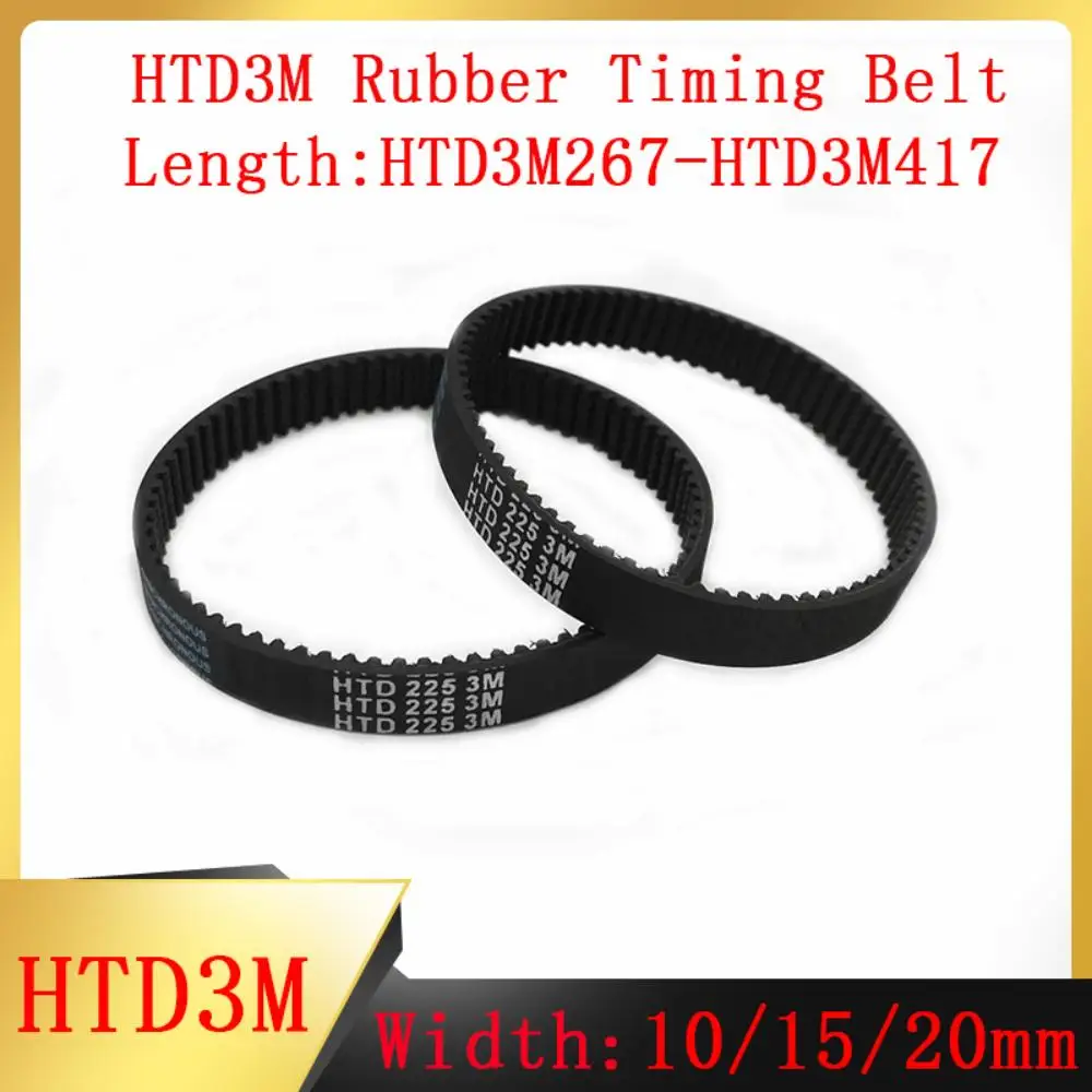 

Длина шкива для ремня в форме дуги HTD3M = HTD3M267 ~ HTD3M417, резиновый синхронный ремень с замкнутой петлей, шаг 3 мм, ширина 10 мм, 15 мм, 20 мм