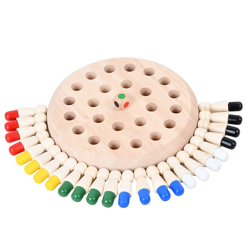 

Wooden Puzzle Toys Montessori Educational Learning Color Sensory BeBe Memory Match Stick Chess Party Game Children Kids