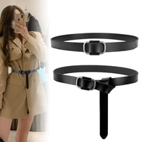 new slim fashion non porous belt genuine leather for ladies 2 3cm decorative coat dress accessories korean casual girls belts