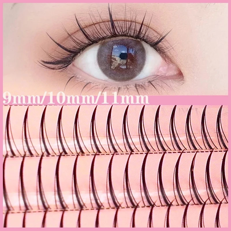 

3Rows Mix A shape eyelash spikes lashes natural wispy Fishtail cluster lashes for extension makeup false eyelashes