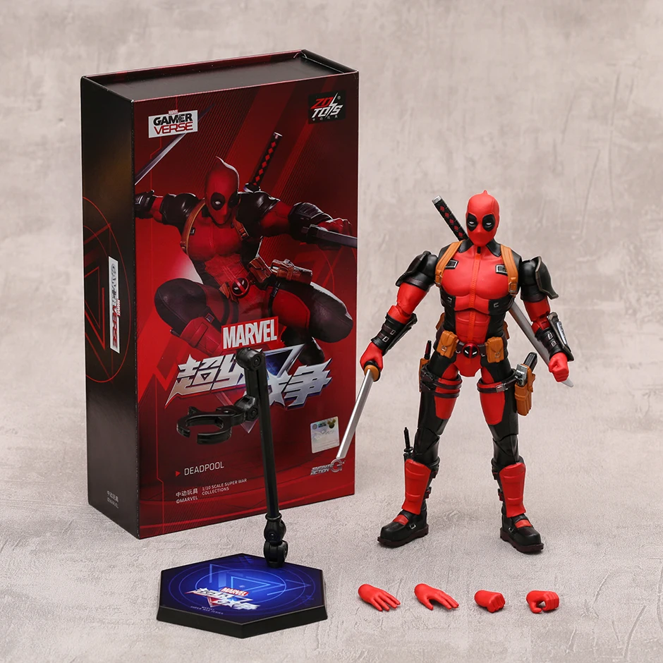 

ZD Toys Marvel Deadpool 1/10 Scale Super War Collections Action Figure Figurine Model Doll Toy Gifts