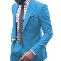 blazer set casual fashion peak custom men suits wedding tuxedo terno masculino prom groom 2pcs slim fit blazer jacketpant