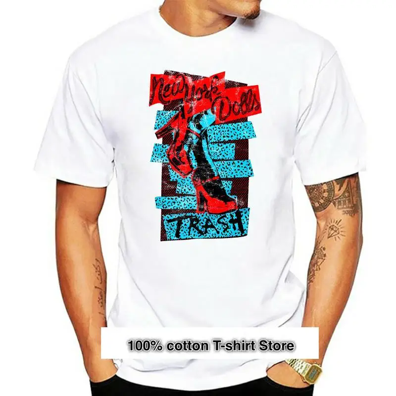 

Camiseta de Nueva York Dolls Trash Retro, Vintage, Punk, Rock, lápiz labial, manga corta, estampado informal de verano