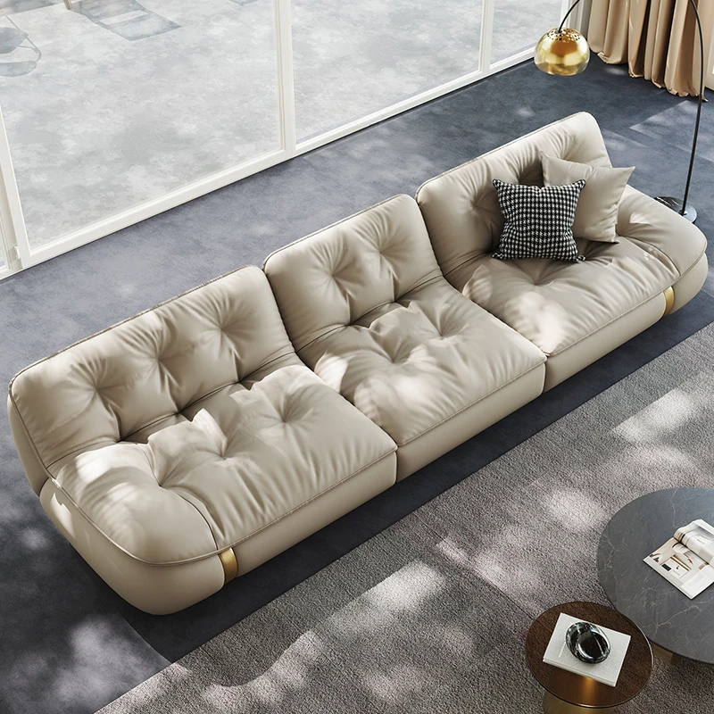 Современные диваны из натуральной кожи черный итальянский дизайнерский