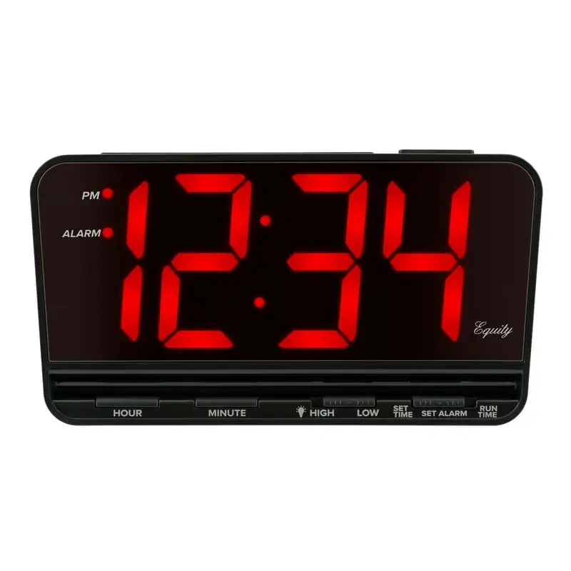 

Extra-Large 3 In. Red LED Alarm Clock with High/Low settings Reloj despertador Melting clock Light up clock Totoro clock Yk roo