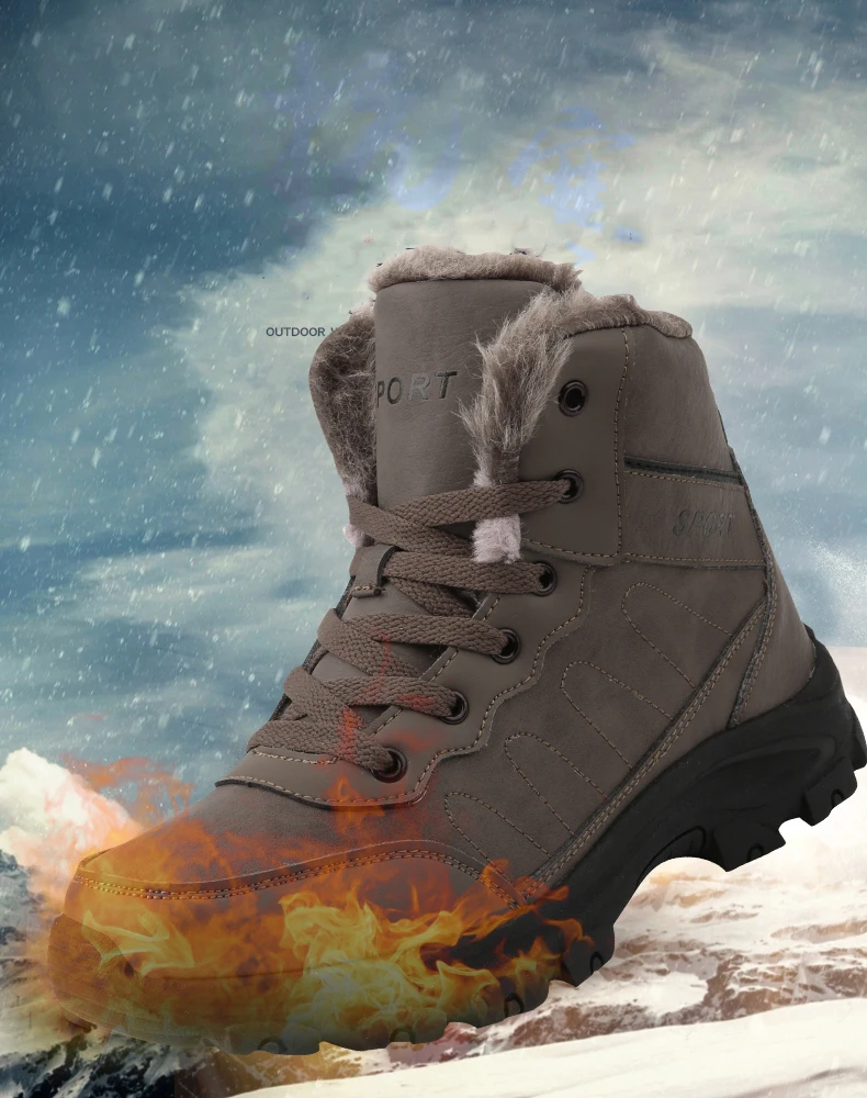 Мужские кожаные ботильоны Surgut с противоскользящей защитой черные ботинки для