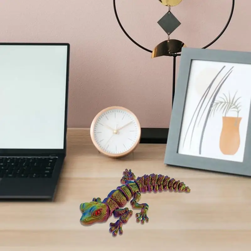 3D печатные игрушки в виде животных шарнирная скульптура ящерицы полный