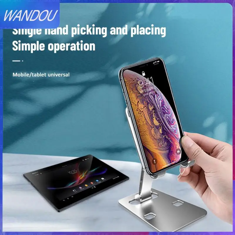 

Aluminum Alloy Live Desktop Stand Bedside Folding Support Convenient Foldable Lifting Smartphone Mount Multi-function Foldable
