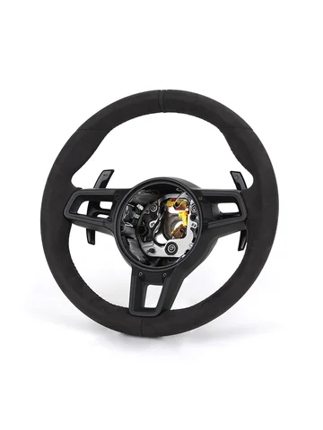 Рулевое колесо с черным веслом из цельнокожи для Porsche 911 971 996 987 97 Cayenne MACAN Panamera