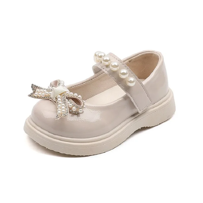 Kids Fashion Pearl Bow Knot PU Leather Princess Shoes For Girls Butterfly Baby Shoes Comfortable Flats zapatos de fiesta niña 6 Kids Fashion Pearl Bow Knot PU Leather Princess Shoes For Girls Butterfly Baby Shoes Comfortable Flats zapatos de fiesta niña 6