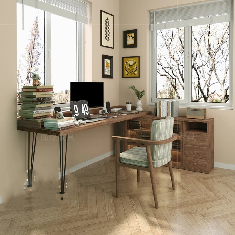 Угловой игровой стол для студентов современные аксессуары руководителей