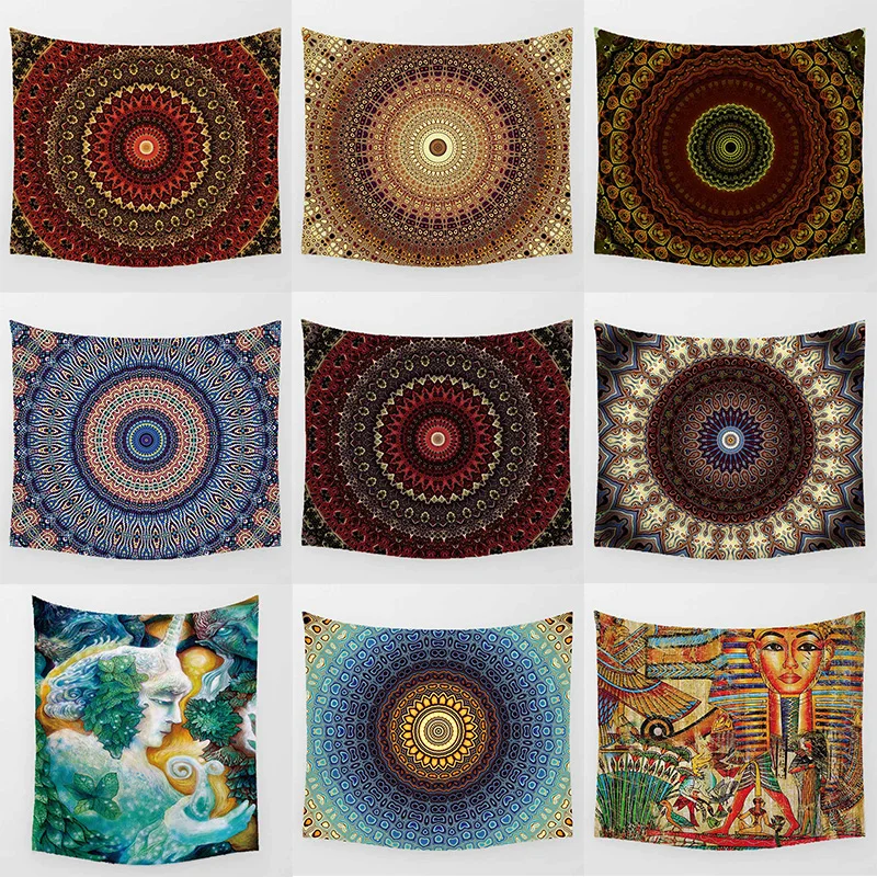

Винтажный настенный гобелен Tmandala, прямоугольный настенный гобелен, украшение для дома, настенный художественный гобелен
