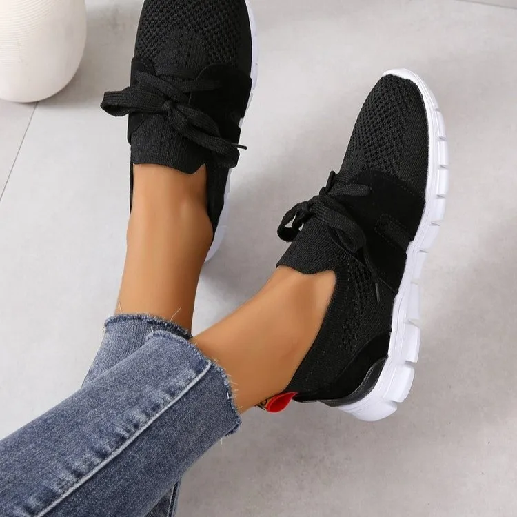 

Women Sneakers Genuine Light Weight Woman Casual Vulcanized Black Ladies White Flats Female Comfortable Shoes Plus Size New