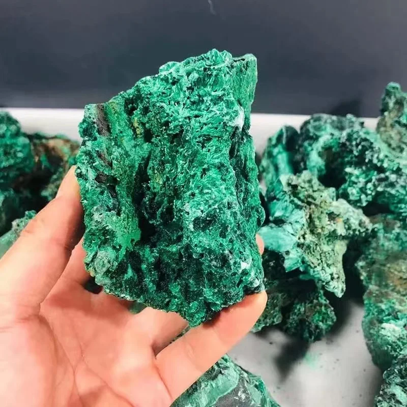 

Wholesale Natural Raw Crystal Mineral Specimen Malachite Rough Stone 200g-500g 1pc