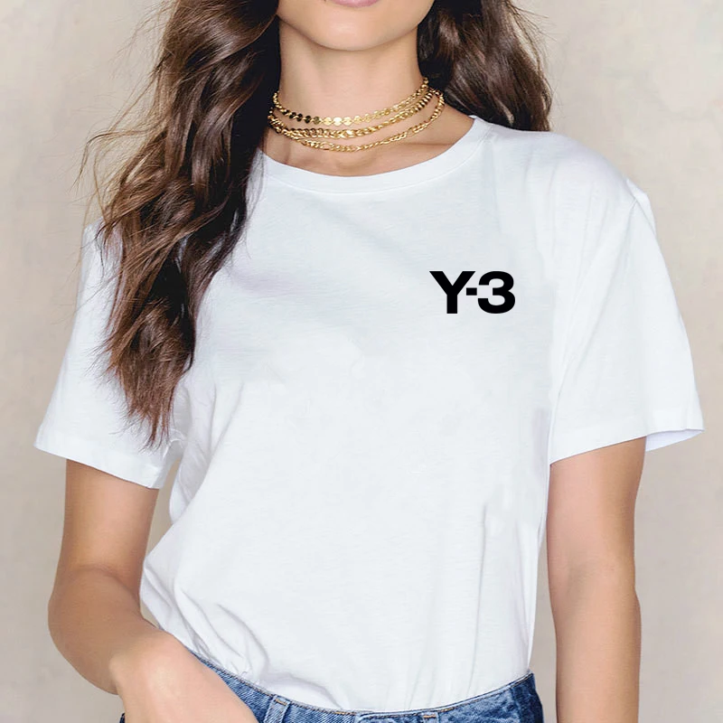 

Ladies Luxury Fashion Letter Y-3 High Quality Printed Ladies Large Sleeve T-Shirt High Quality Cotton Summer Top Free Shipping
