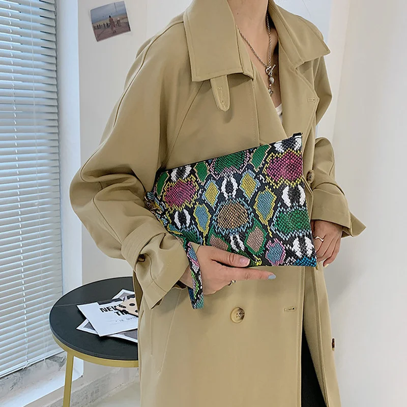 

Модный трендовый женский клатч из искусственной кожи с принтом в виде змеиной кожи, сумка из эвропы, сумки с ремешком на запястье, женские повседневные маленькие сумочки, повседневная Сумочка, кошелек