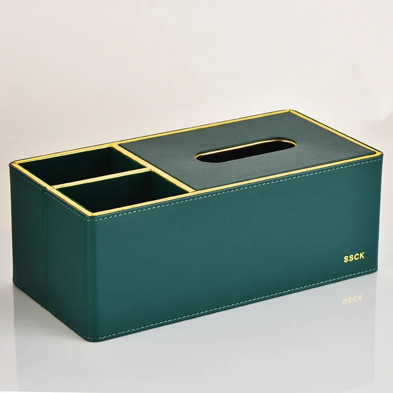 Роскошная кожаная коробка для салфеток современная простая домашняя хранения