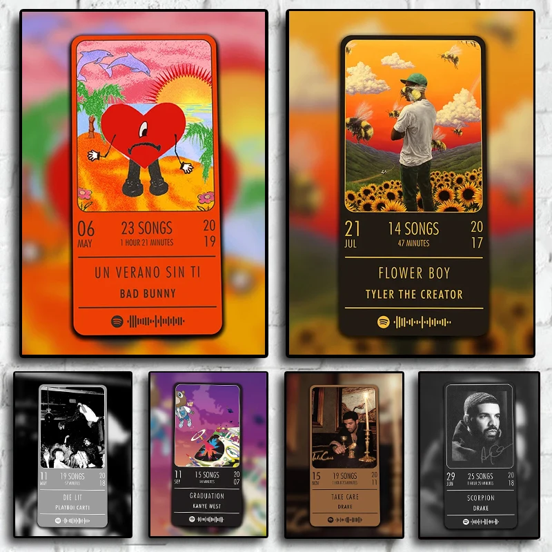 Музыкальный альбом 80s, популярный альбом Kanye West The Weeknd, Постер Playboi, Carti, хип-хоп, рэп, Настенные Декоративные плакаты