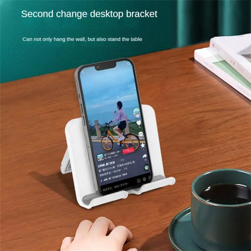 Wall Mobile Phone Holder Plug Phone Charging Stand Durable Convenient Bracket Punch-Free Mounted Organizer Holder For IPhone 14